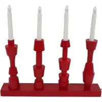 Konstsmide Kandelaar 4lampjes - Rood