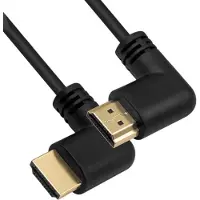 Dolphix HDMI kabel - 90° haakse connectoren (links/rechts) - HDMI2.0 (4K 60Hz + HDR) - 0,50 meter
