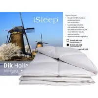 ISleep Donzen Enkel Dekbed - 15% Dons - Eendendons en Eendenveren - Warmteklasse 2 - Eenpersoons - 140x220 cm