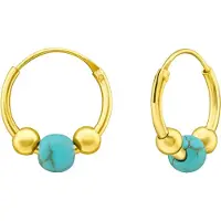 Montebello Oorbellen Camee Gold - 925 Zilver E-Coating - Ø12mm - 1,2mm