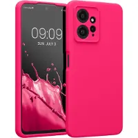 Kwmobile telefoonhoesje geschikt voor Xiaomi Redmi Note 12 (4G) - TPU backcover met siliconen coating - Smartphone case in neon roze