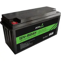 Ecoline - LifePo4 12V 150AH - 150000mAh lithium Batterij - 483 x 170 x 240 - Deep Cycle Accu + Bluetooth.
