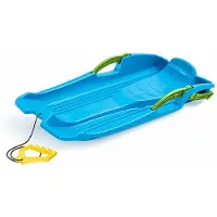 Prosperplast Slee Hornet - blauw - 80 cm - met rem - voor kinderen - kinderslee - winterpret sleetje