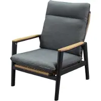AVH-Collectie Alzano verstelbare lounge tuinstoel aluminium teak antraciet