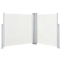 vidaXL Windscherm uittrekbaar 100x600 cm crème
