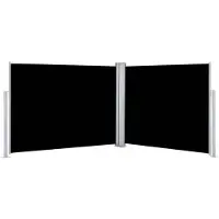 vidaXL Windscherm uittrekbaar 140x1000 cm zwart