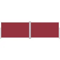 vidaXL Zijmarkies, uitschuifbaar, rood, 180x600 cm