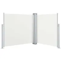 vidaXL Windscherm uittrekbaar 120x600 cm crème