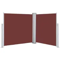 vidaXL Windscherm uittrekbaar 100x600 cm bruin