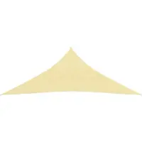 vidaXL Zonnescherm HDPE driehoekig 3,6x3,6x3,6 m beige