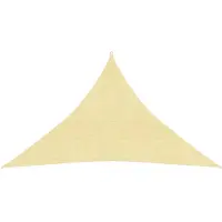 vidaXL Zonnezeil 160 g/m² 3,5x3,5x4,9 m HDPE beige