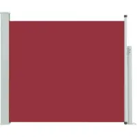 vidaXL Uitschuifbare zonnescherm met zijpanelen, 100x314 cm, rood
