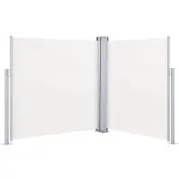 vidaXL Windscherm uittrekbaar 140x600 cm crème