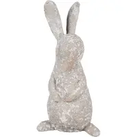 Clayre & Eef Beeld Konijn 31 cm Beige Polyresin Paasdecoratie Beige Paasdecoratie