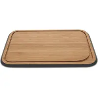 Pebbly Snijplank Met Sapgeul Small Black 25x17,5 cm