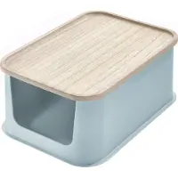 IDesign Opbergbox Medium Met Opening En Deksel Grijs (30 x 21 cm)