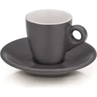 kela Espressokop en Schotel Mattia Grijs (Set van 2)