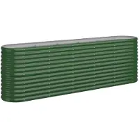 vidaXL Plantenbak 224x40x68 cm gegalvaniseerd staal groen