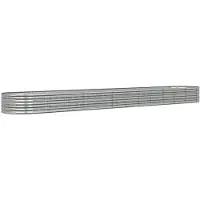 vidaXL Plantenbak 512x80x36 cm gegalvaniseerd staal zilverkleurig