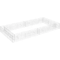 vidaXL Gabion plantenbak verhoogd 200x100x20 cm gegalvaniseerd staal