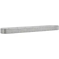 vidaXL Verhoogde plantenbak, verzinkt staal, 544x100x36 cm, zilverkleurig