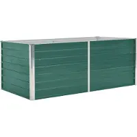 vidaXL Plantenbak verhoogd 160x80x45 cm gegalvaniseerd staal groen