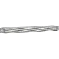 vidaXL Verhoogde plantenbak, verzinkt staal, 507x100x36 cm, zilverkleurig