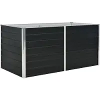 vidaXL Plantenbak verhoogd 160x80x77 cm gegalvaniseerd staal antraciet
