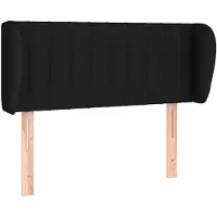 vidaXL Hoofdbord met randen 93x23x78/88 cm stof zwart