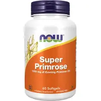 Now , Super Primrose, Avondprimula Olie, 1,300 mg, 60 Zachte Gelatine Capsules