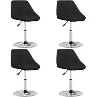 vidaXL Eetkamerstoelen 4 st kunstleer zwart