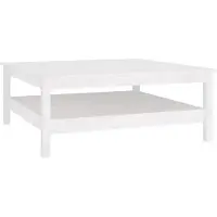 vidaXL Salontafel Wit 100x100x40 cm Massief grenenhout