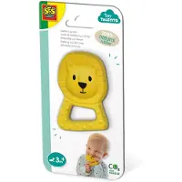 SES Creative - Tiny Talents - Bijtspeeltje Lou leeuw - 100% natuurrubber - Bijtring - met handige zachte handgreep - gemaakt van veilige materialen - Baby Speelgoed
