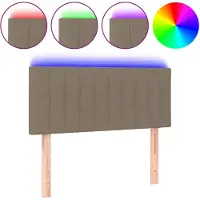 vidaXL Hoofdbord LED 100x5x78/88 cm stof taupe