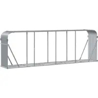 vidaXL Houthouder lichtgrijs 300x45x100 cm gegalvaniseerd staal