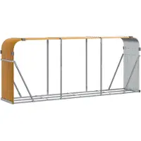 vidaXL Houtopslag voor hout, houtlook, 234x45x100 cm, verzinkt staal