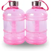 Merkloos Drinkfles Waterfles Met Handvat en Clipsluiting 12cm*24.5 cm*24.5 cm Chique Roze BPA-Vrij