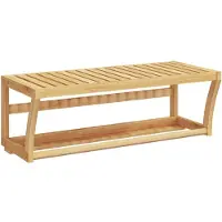 vidaXL Handdoekenrek wandgemonteerd 60x25x20 cm bamboe