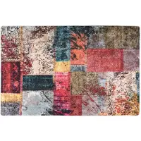 vidaXL Vloerkleed wasbaar patchwork 80x150 cm meerkleurig