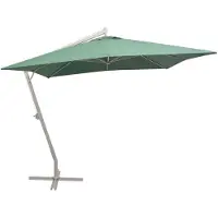 vidaXL Zweefparasol met aluminium paal 300x300 cm groen online kopen