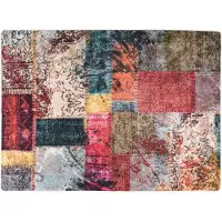 vidaXL Wasbare Fluwelen Tapijt - Patchwork, 120 x 180 cm, Multikleur