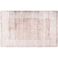 vidaXL Vloerkleed wasbaar 80x150 cm beige
