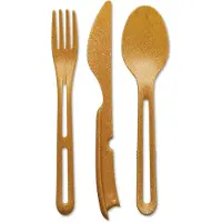 Koziol Bestekset Bio-Circulair Klikk Nature Wood (3-Delig)