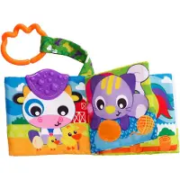 Playgro Activiteitenboekje Boederijdieren - Bijtboekje - Bijtprofiel - Pieper - Baby boek -baby boekje 0-6 maanden - Bijtring - baby boekje met geluid