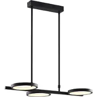 QAZQA Moderne hanglamp zwart incl. LED 3-staps dimbaar 3-lichts - Vivé