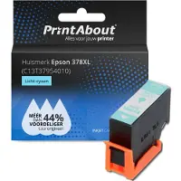 PrintAbout Inktcartridge 378XL (C13T37954010) Licht-cyaan Hoge capaciteit geschikt voor Epson