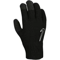 Nike Knitted Tech Grip Handschoenen Kids Zwart Swoosh Wit