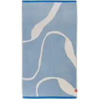 Mette Ditmer Nova Arte badhanddoek 70x133 cm Light blue-off-white