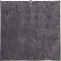 vidaXL Vloerkleed HUARTE laagpolig zacht wasbaar 120x120 cm antraciet