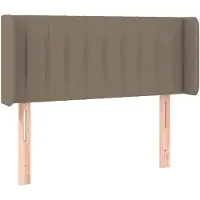 vidaXL Hoofdbord met randen 93x16x78/88 cm stof taupe